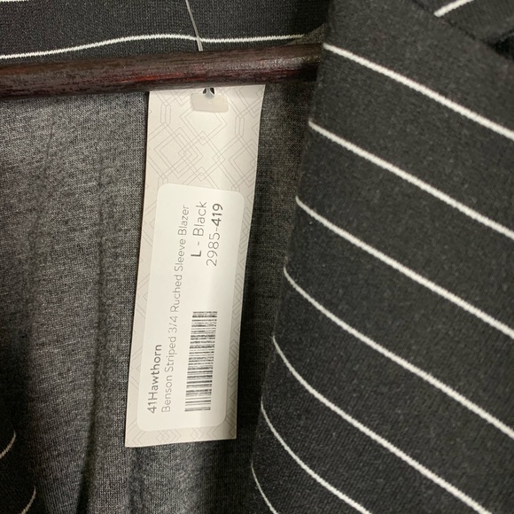 41 Hawthorn black stripe blazer size L - Picture 5 of 6